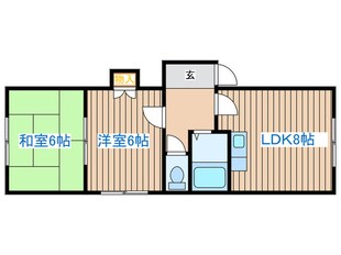 コ－ポ晶子館の物件間取画像